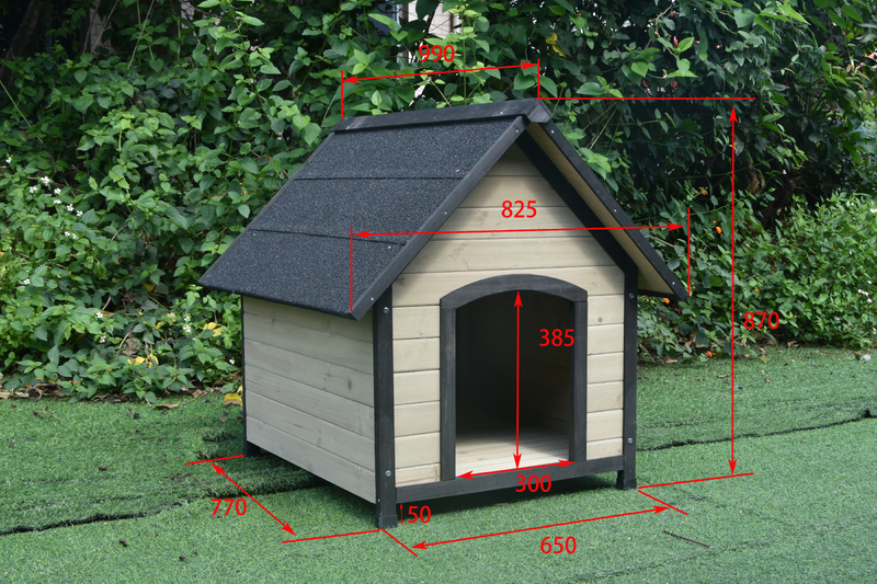 Pawhub Medium Pet Dog Kennel Timber House Cabin Wood Log Box