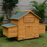 PawHub Extra Large Wooden Chicken Coop Rabbit Hutch Hatch Box Twin Nesting Box