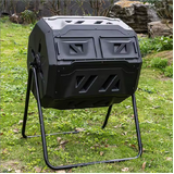 Home Garden Fertilizer Twin Composter Bucket Outdoor Kitchen Compost Bin Waste Tumbler 160L