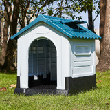 PawHub Outdoor Indoor Dog Kennel Plastic Puppy Pet House With Toilet Roof Vent
