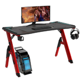 Gaming Desk Office Table Desktop PC Computer Racing Laptop RGB light Red