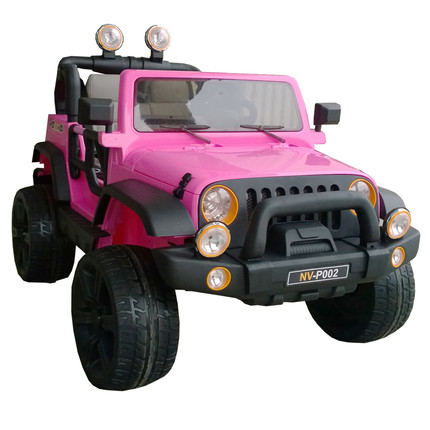 ride on pink jeep